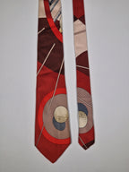 Hermès silk tie red golf scarf pattern No Code