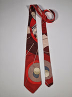 Hermès silk tie red golf scarf pattern No Code