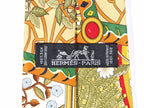 Hermès silk tie flowers trees and rainbow Hermès No Cod tie