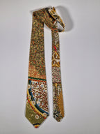 Hermès silk tie flowers trees and rainbow Hermès No Cod tie