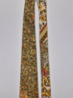 Hermès silk tie flowers trees and rainbow Hermès No Cod tie
