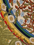 Hermès silk tie flowers trees and rainbow Hermès No Cod tie