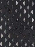 Vintge Hermès jacquard silk tie black H pattern No code