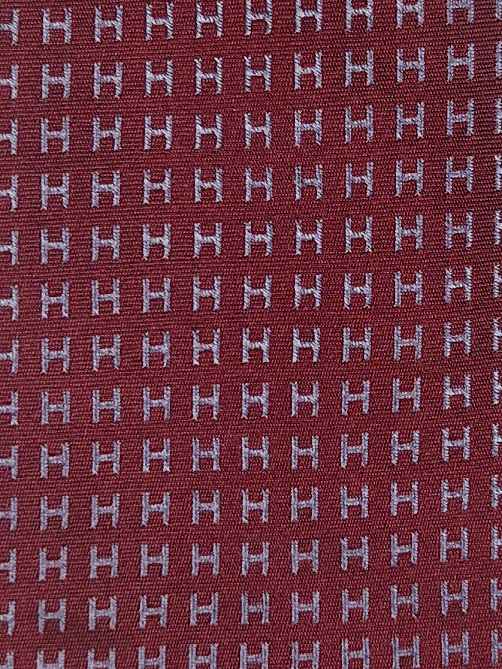 Hermés Red metallic Faconnee H Tie