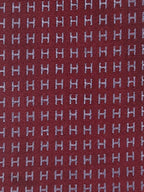 Hermés Red metallic Faconnee H Tie