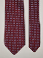 Hermés Red metallic Faconnee H Tie