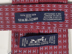 Hermés Red metallic Faconnee H Tie