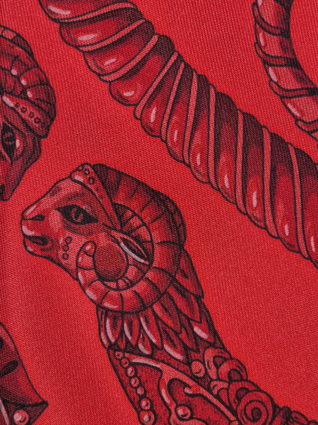 Scarf No code tie red Equestrian patter Hermés Tie with box