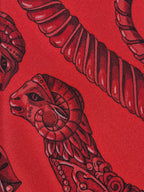 Scarf No code tie red Equestrian patter Hermés Tie with box