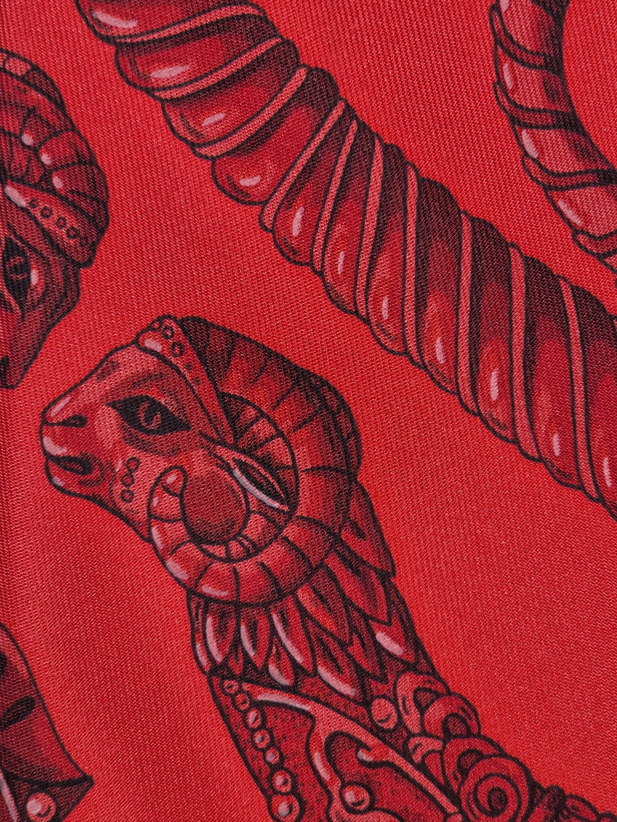 Scarf No code tie red Equestrian patter Hermés Tie with box