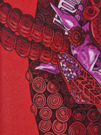 Scarf No code tie red Equestrian patter Hermés Tie with box