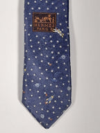 Hermés jaquard silk ties Spaceship, astronaut and ufo 336120 T