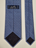 Hermès jaquard silk tie blue H pattern no code