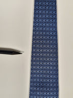 No Code Hermès tie blue H pattern no code