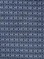 No Code Hermès tie blue H pattern no code