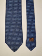 No Code Hermès tie blue H pattern no code