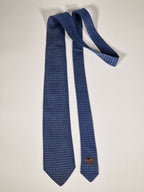 No Code Hermès tie blue H pattern no code