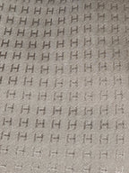 Hermés off white silk Faconnee H Tie