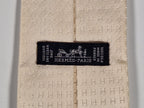 Hermés off white silk Faconnee H Tie