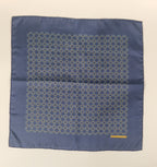 Hermes petit carrè 40 silk blue belt pattern