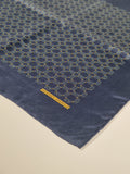 Hermes petit carrè 40 silk blue belt pattern