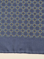 Hermes petit carrè 40 silk blue belt pattern