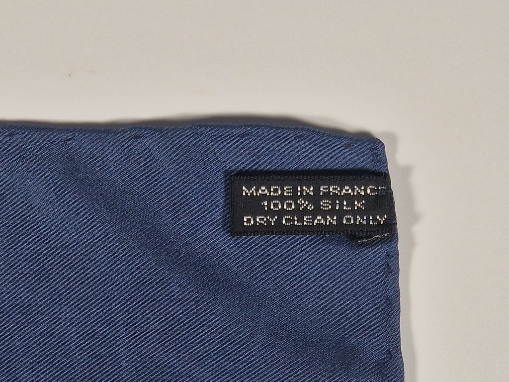 Hermes petit carrè 40 silk blue belt pattern