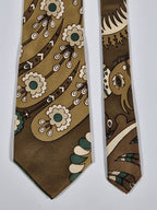 Hermés vintage brown silk scarf tie