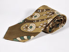 Hermés vintage brown silk scarf tie