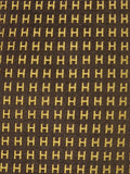 Hermés silk tie Brown Yellow metallic Facconee H