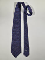 Hermés silk tie blue multicolor micro chekerd Jaquard No Cod