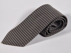 Hermès silk tie jaquard black and silver No Cod