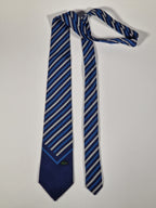 Lacoste Vintage silk tie striped blue