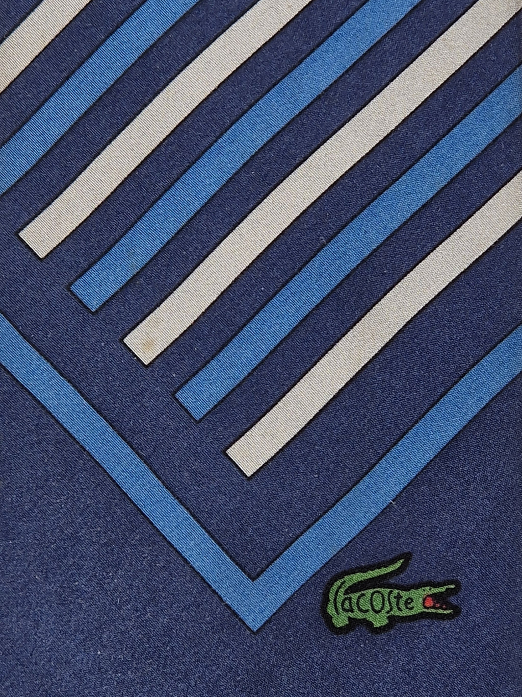 Lacoste Vintage silk tie striped blue