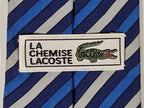Lacoste Vintage silk tie striped blue