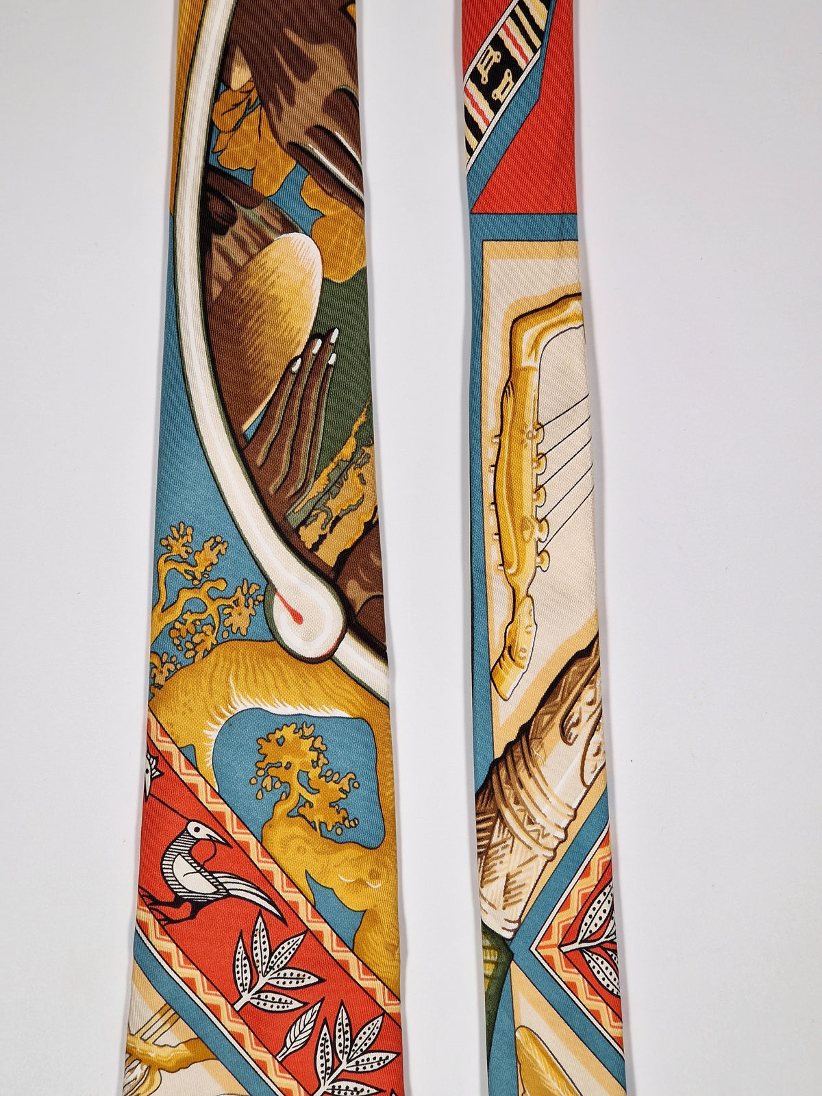 Scarf No code Hermès silk tie frog pattern