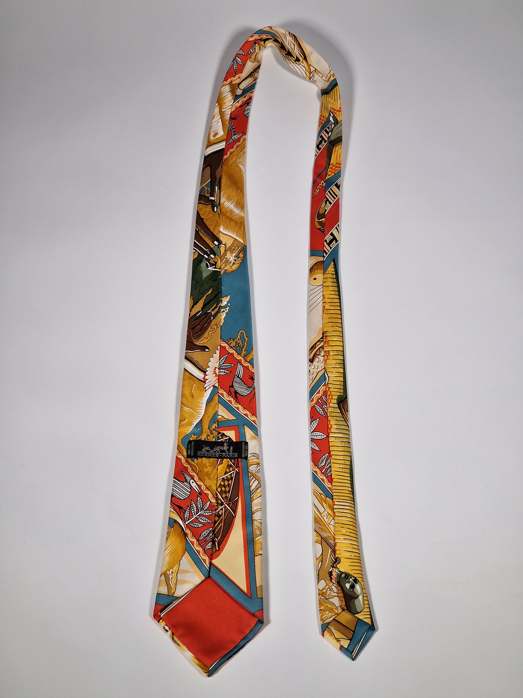 Scarf No code Hermès silk tie frog pattern