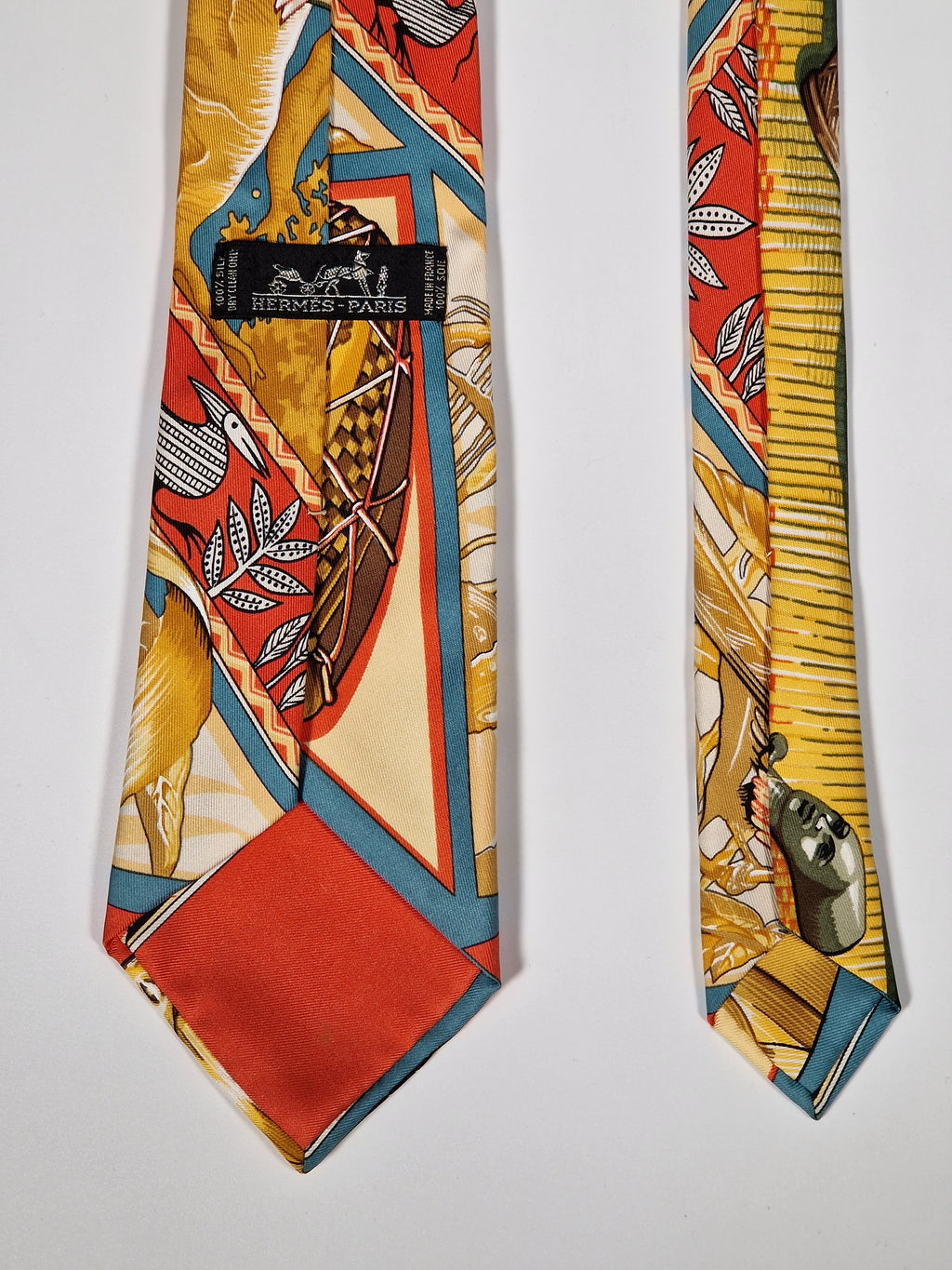 Scarf No code Hermès silk tie frog pattern